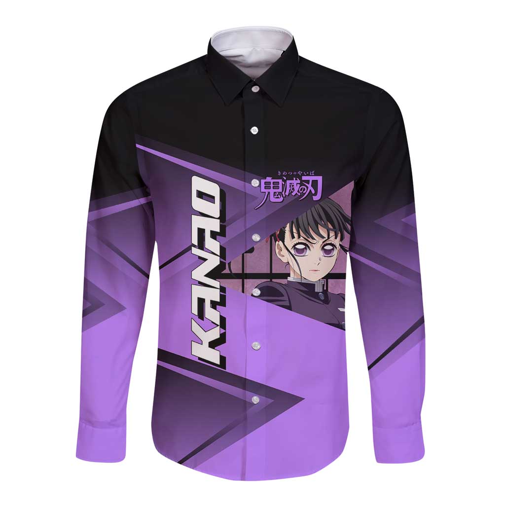 Kanao Tsuyuri Long Sleeve Button Shirt Demon Slayer Tennis Crossover Style