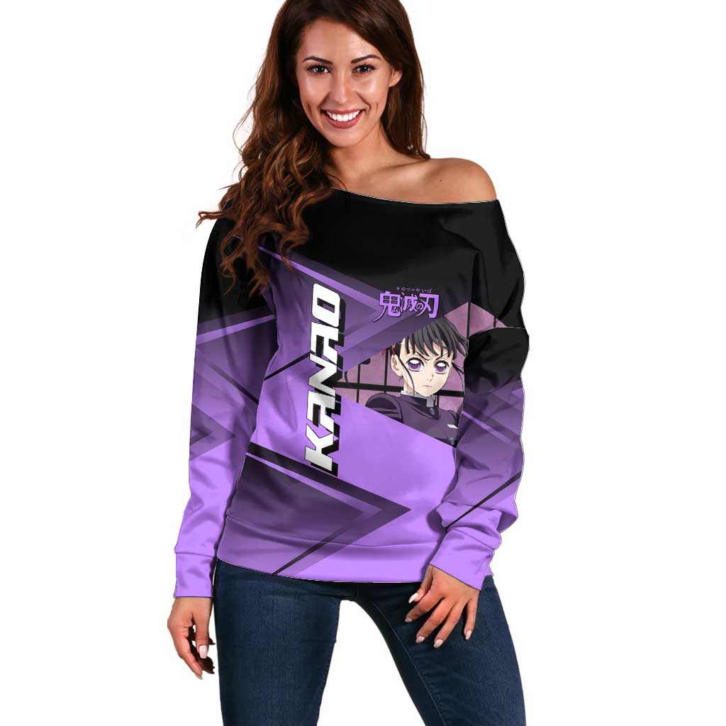 Kanao Tsuyuri Off Shoulder Sweater Demon Slayer Tennis Crossover Style