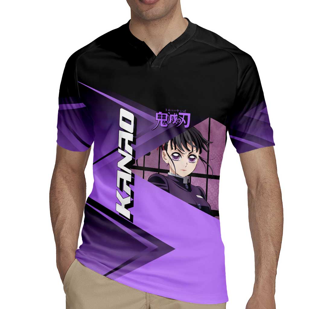 Kanao Tsuyuri Rugby Jersey Demon Slayer Tennis Crossover Style