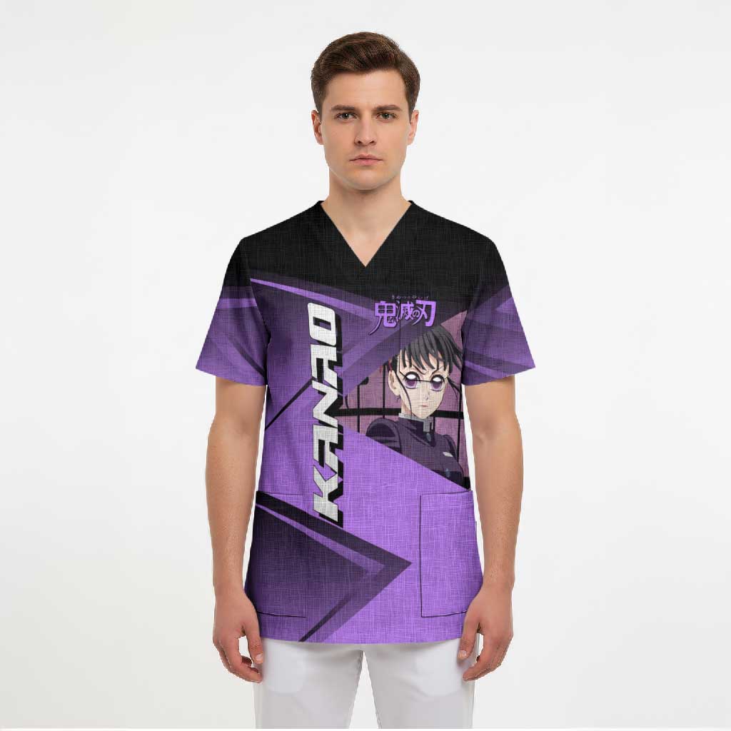 Kanao Tsuyuri Scrub Top Demon Slayer Tennis Crossover Style