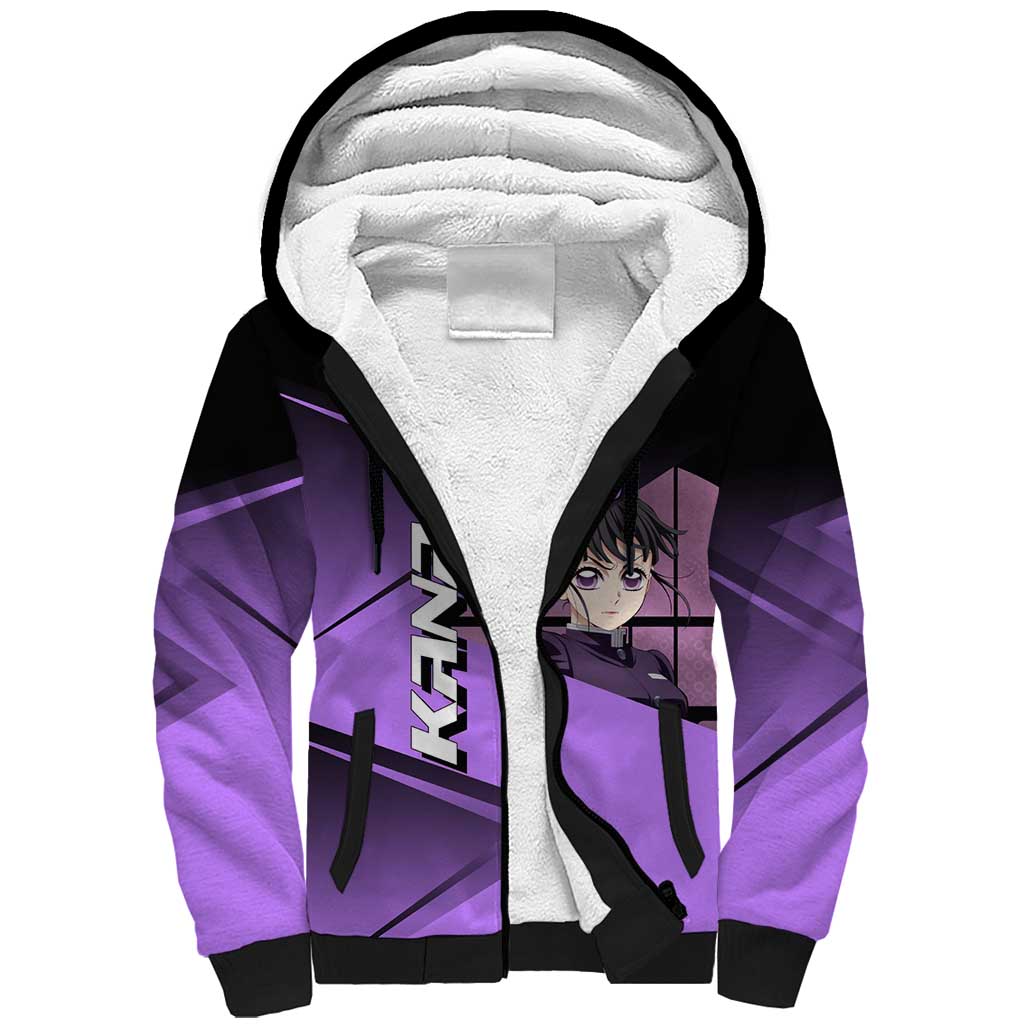 Kanao Tsuyuri Sherpa Hoodie Demon Slayer Tennis Crossover Style