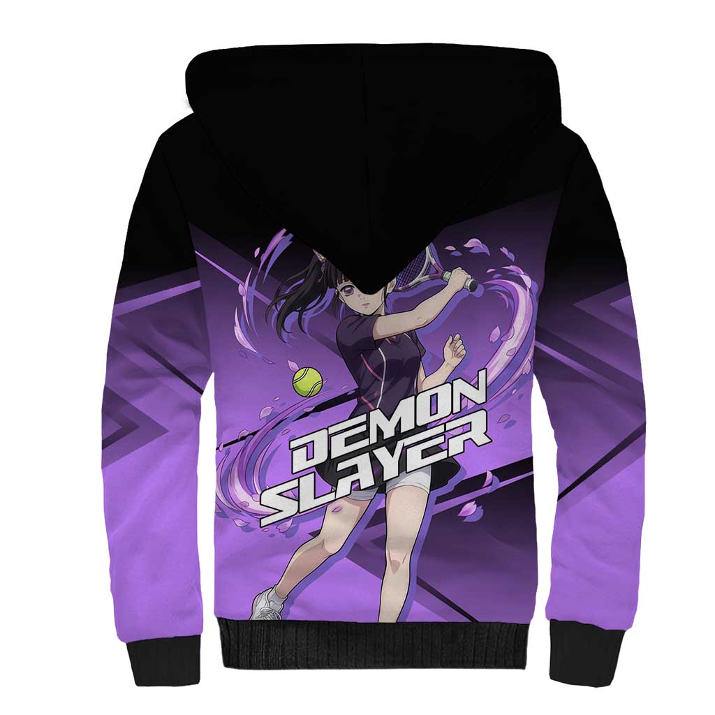 Kanao Tsuyuri Sherpa Hoodie Demon Slayer Tennis Crossover Style