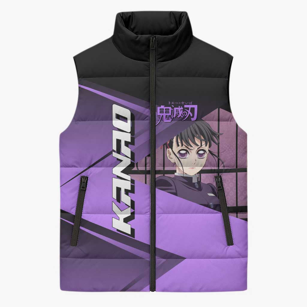 Kanao Tsuyuri Sleeveless Puffer Jacket Demon Slayer Tennis Crossover Style