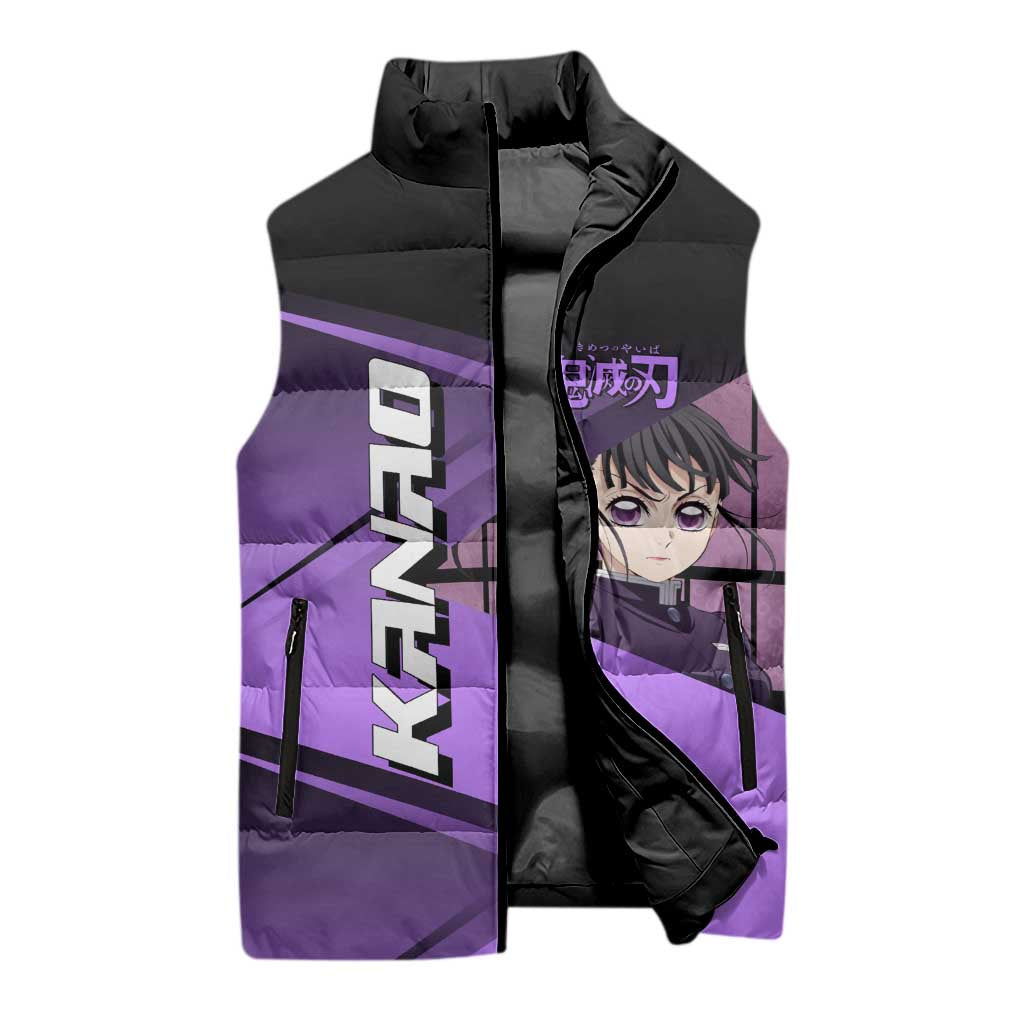 Kanao Tsuyuri Sleeveless Puffer Jacket Demon Slayer Tennis Crossover Style