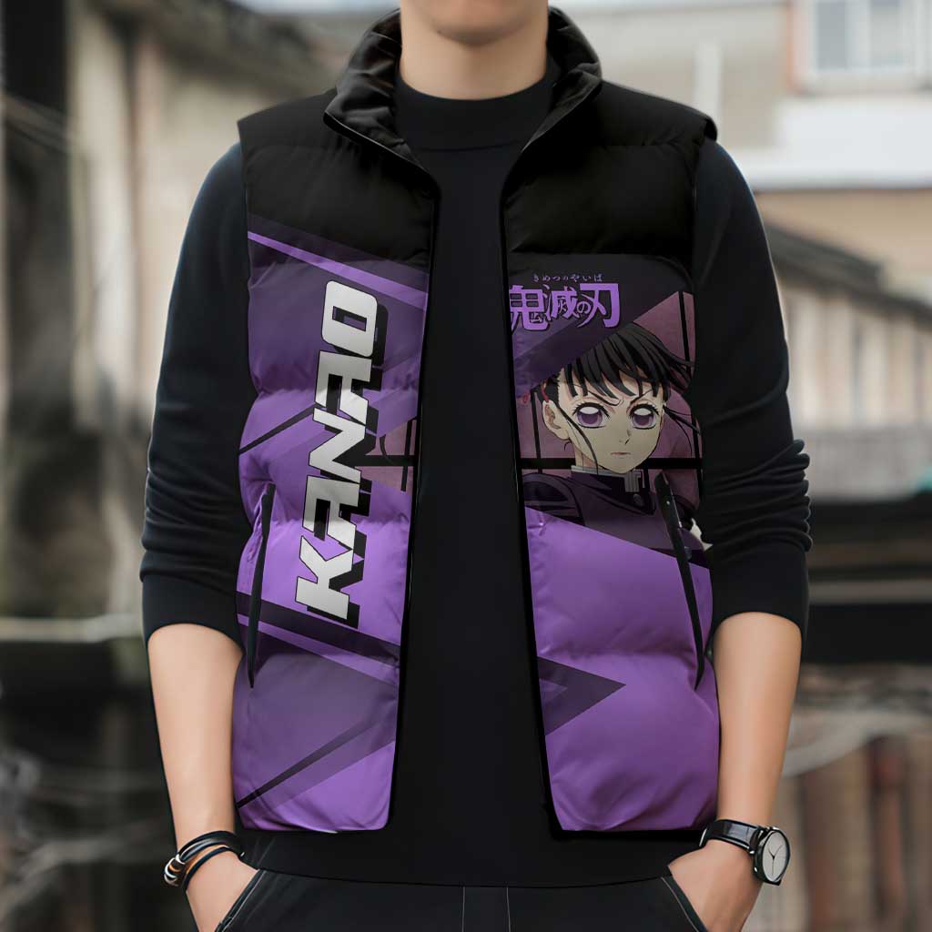 Kanao Tsuyuri Sleeveless Puffer Jacket Demon Slayer Tennis Crossover Style