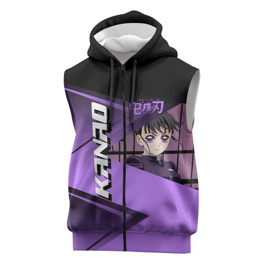 Kanao Tsuyuri Sleeveless Zip Hoodie Demon Slayer Tennis Crossover Style
