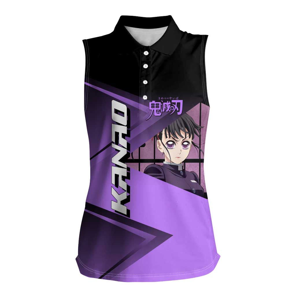 Kanao Tsuyuri Women Sleeveless Polo Shirt Demon Slayer Tennis Crossover Style