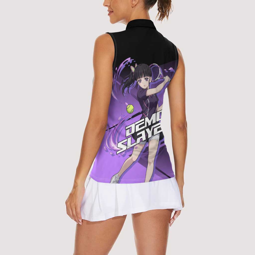 Kanao Tsuyuri Women Sleeveless Polo Shirt Demon Slayer Tennis Crossover Style