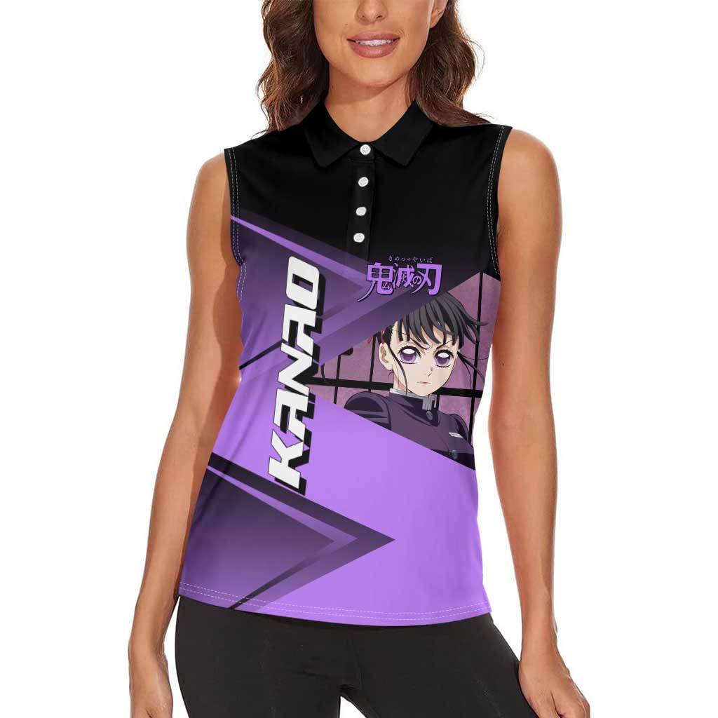 Kanao Tsuyuri Women Sleeveless Polo Shirt Demon Slayer Tennis Crossover Style
