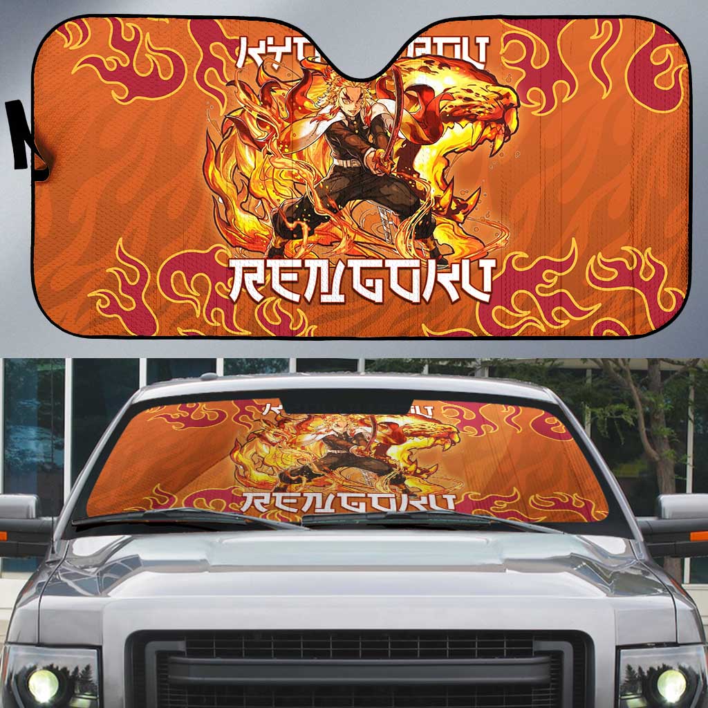 Rengoku Kyojuro Demon Slayer Auto Sun Shade Inferno Anime Flame Crest Style