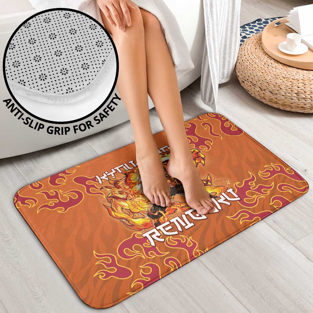 Rengoku Kyojuro Demon Slayer Bathroom Set Inferno Anime Flame Crest Style