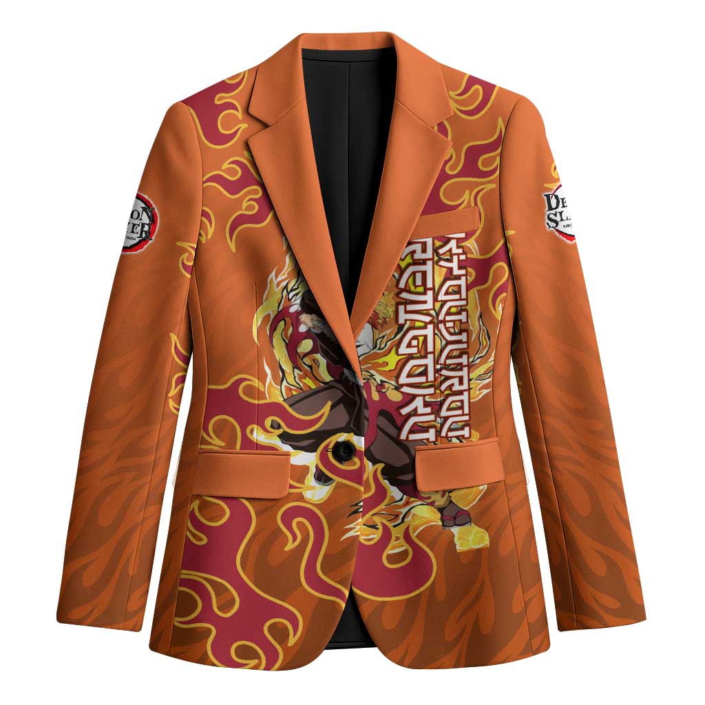 Rengoku Kyojuro Demon Slayer Blazer Inferno Anime Flame Crest Style