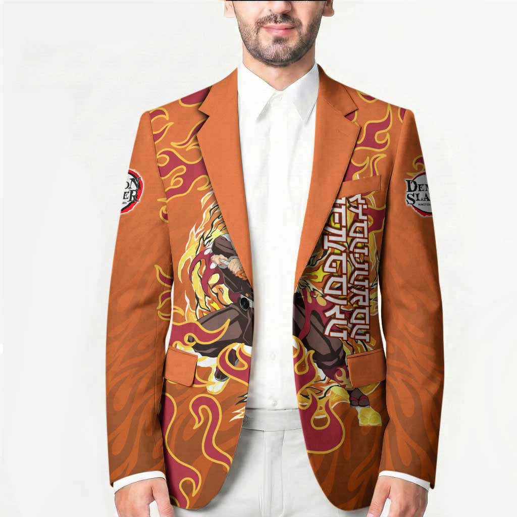 Rengoku Kyojuro Demon Slayer Blazer Inferno Anime Flame Crest Style