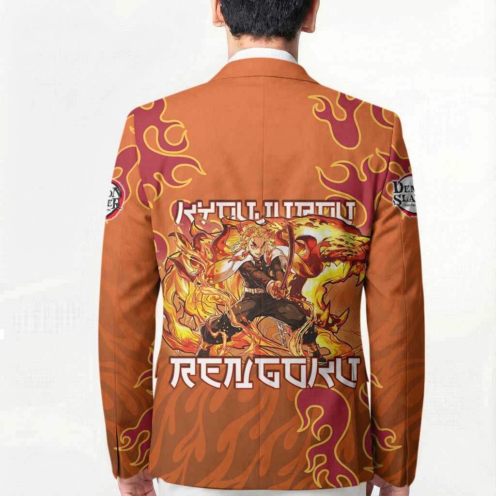 Rengoku Kyojuro Demon Slayer Blazer Inferno Anime Flame Crest Style