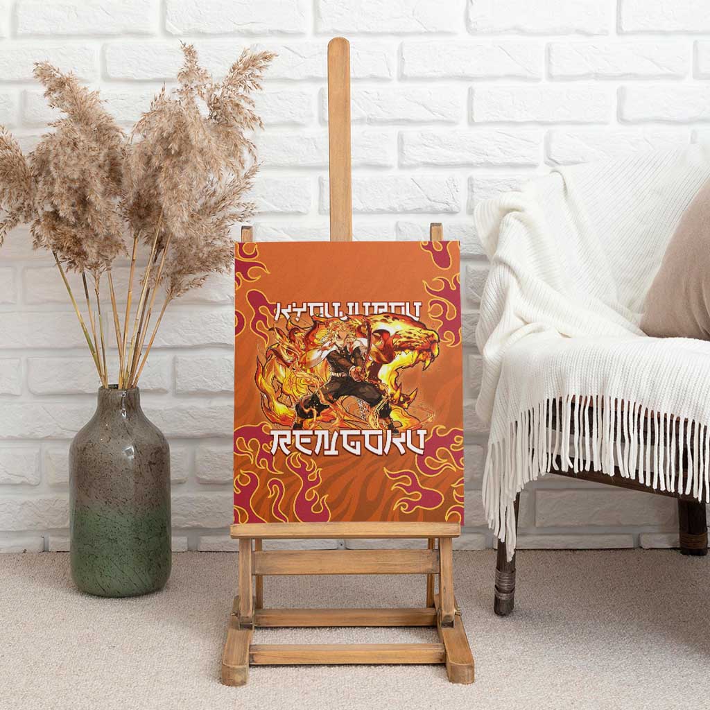 Rengoku Kyojuro Demon Slayer Canvas Wall Art Inferno Anime Flame Crest Style