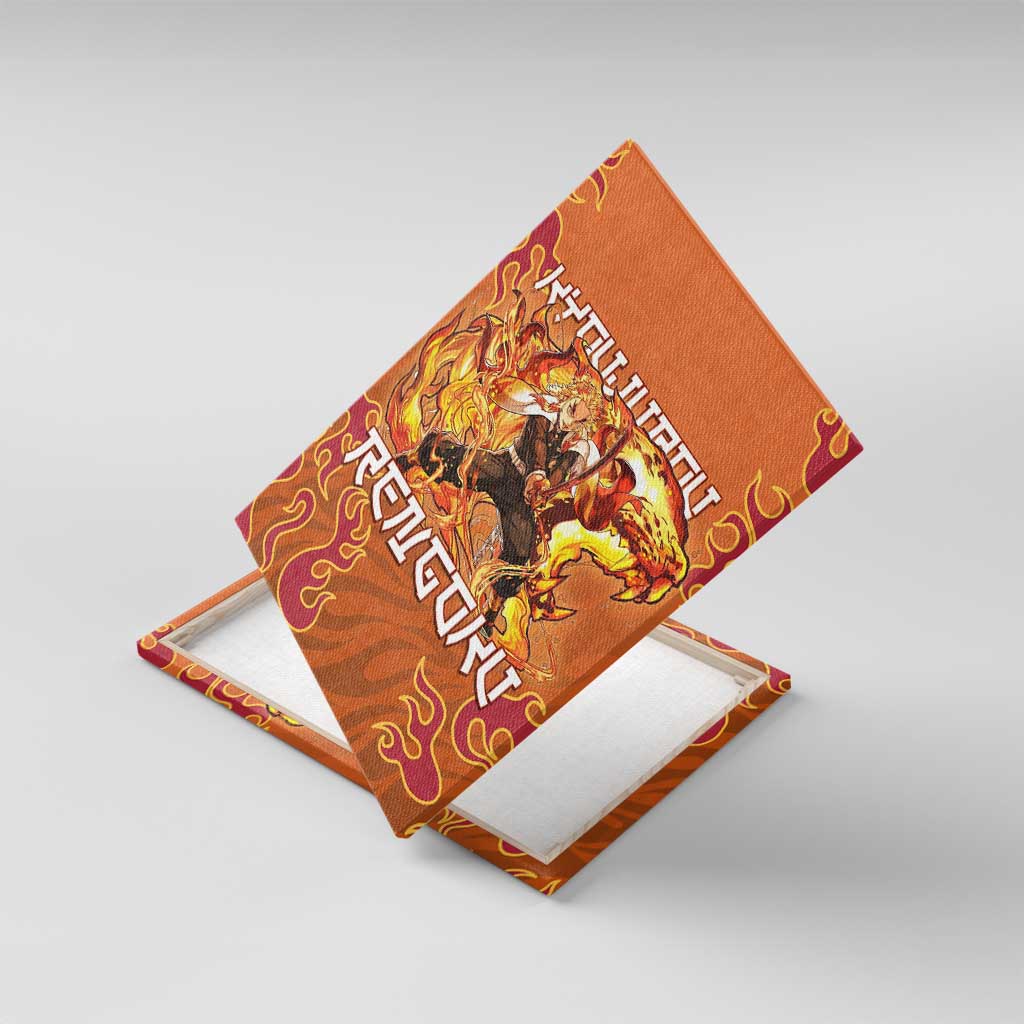 Rengoku Kyojuro Demon Slayer Canvas Wall Art Inferno Anime Flame Crest Style