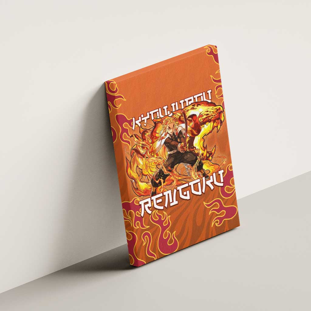 Rengoku Kyojuro Demon Slayer Canvas Wall Art Inferno Anime Flame Crest Style