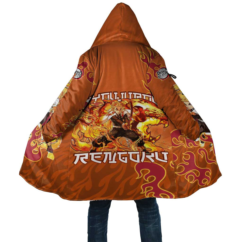 Rengoku Kyojuro Demon Slayer Cloak Inferno Anime Flame Crest Style