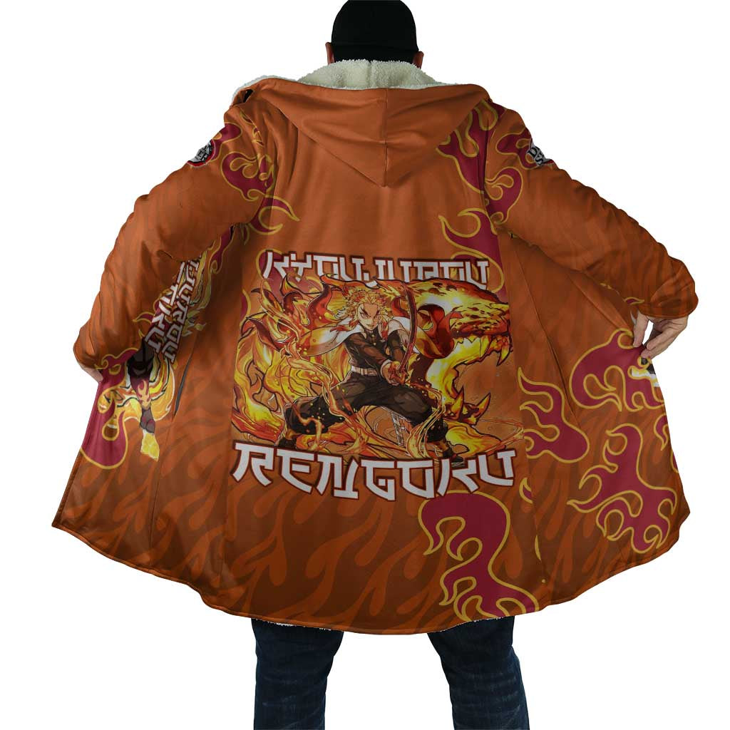 Rengoku Kyojuro Demon Slayer Cloak Inferno Anime Flame Crest Style