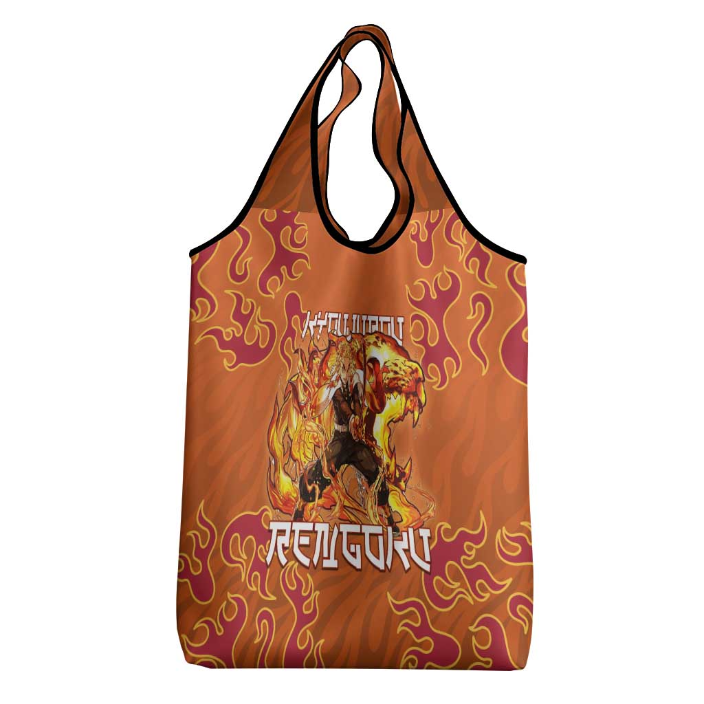 Rengoku Kyojuro Demon Slayer Grocery Bag Inferno Anime Flame Crest Style