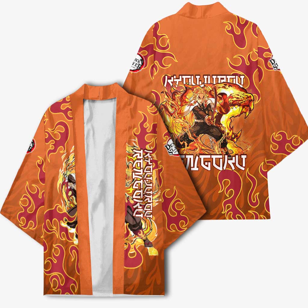 Rengoku Kyojuro Demon Slayer Kimono Inferno Anime Flame Crest Style