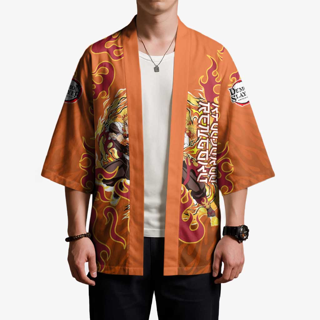Rengoku Kyojuro Demon Slayer Kimono Inferno Anime Flame Crest Style