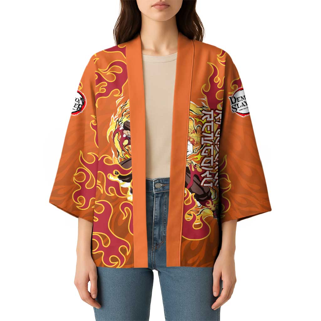 Rengoku Kyojuro Demon Slayer Kimono Inferno Anime Flame Crest Style