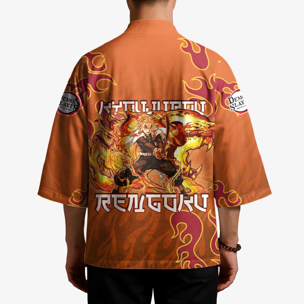 Rengoku Kyojuro Demon Slayer Kimono Inferno Anime Flame Crest Style
