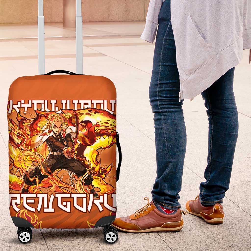 Rengoku Kyojuro Demon Slayer Luggage Cover Inferno Anime Flame Crest Style
