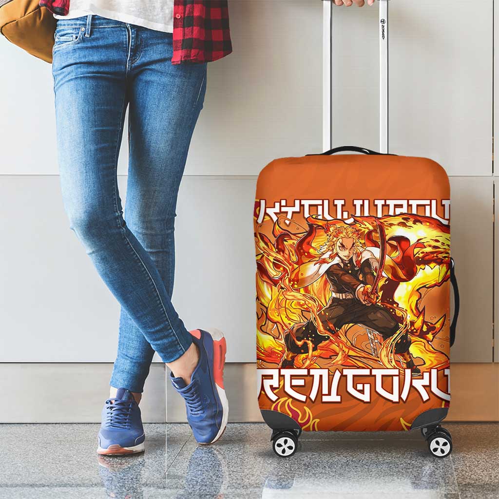 Rengoku Kyojuro Demon Slayer Luggage Cover Inferno Anime Flame Crest Style