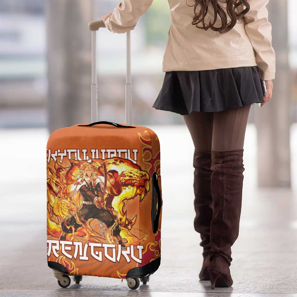 Rengoku Kyojuro Demon Slayer Luggage Cover Inferno Anime Flame Crest Style