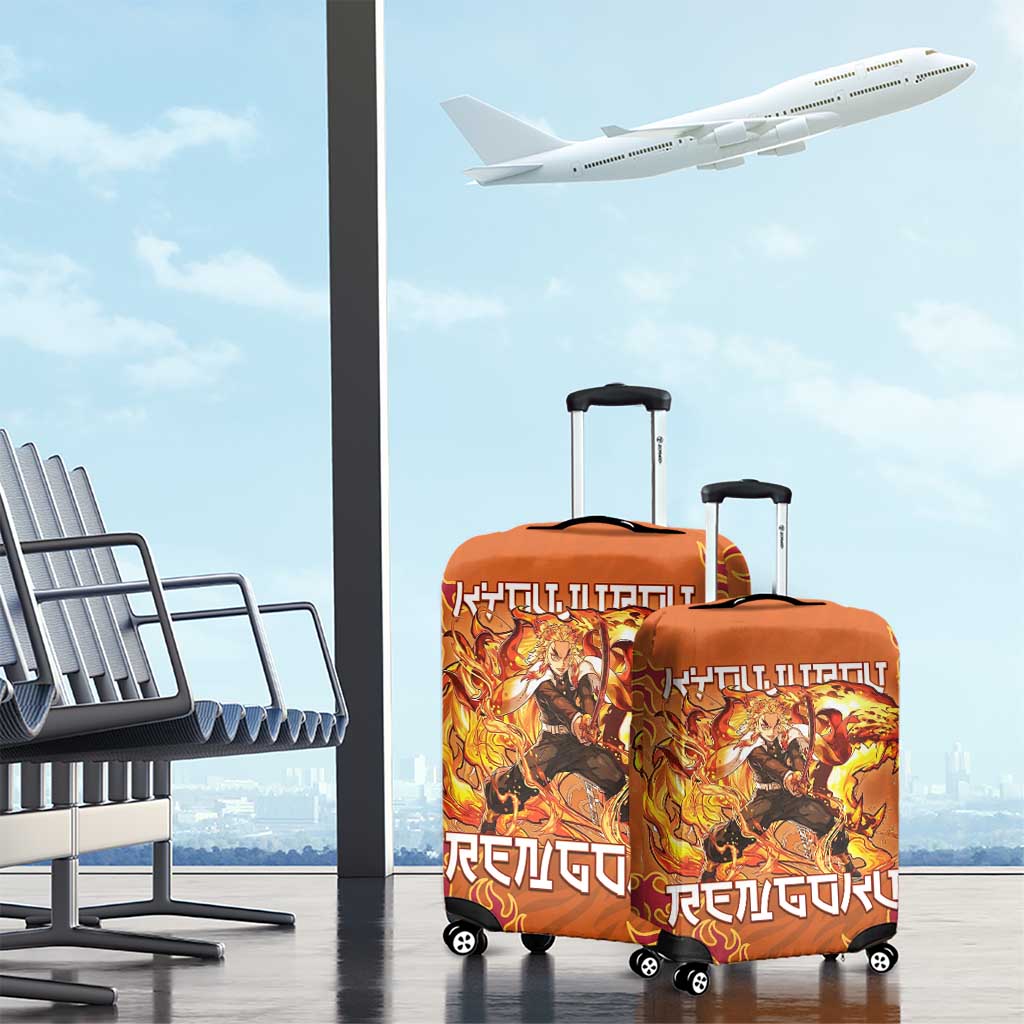 Rengoku Kyojuro Demon Slayer Luggage Cover Inferno Anime Flame Crest Style