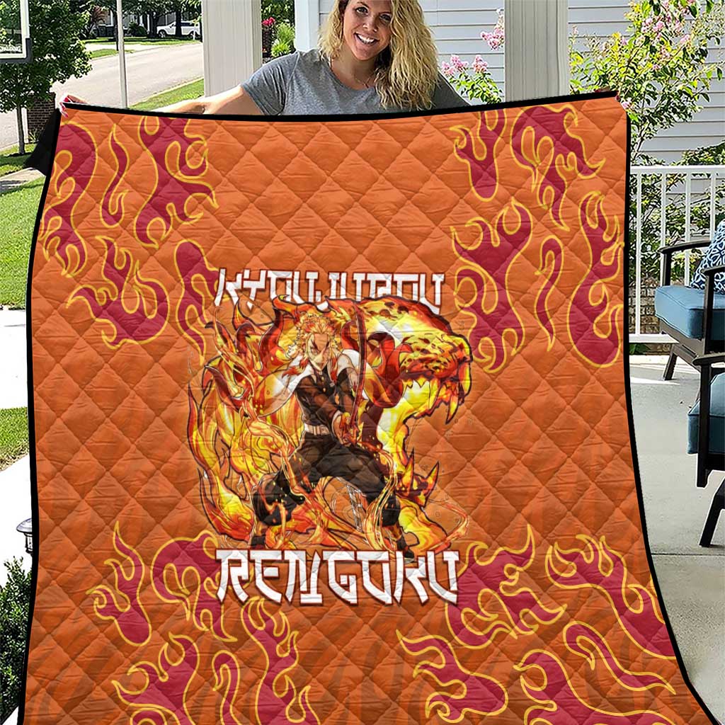 Rengoku Kyojuro Demon Slayer Quilt Inferno Anime Flame Crest Style