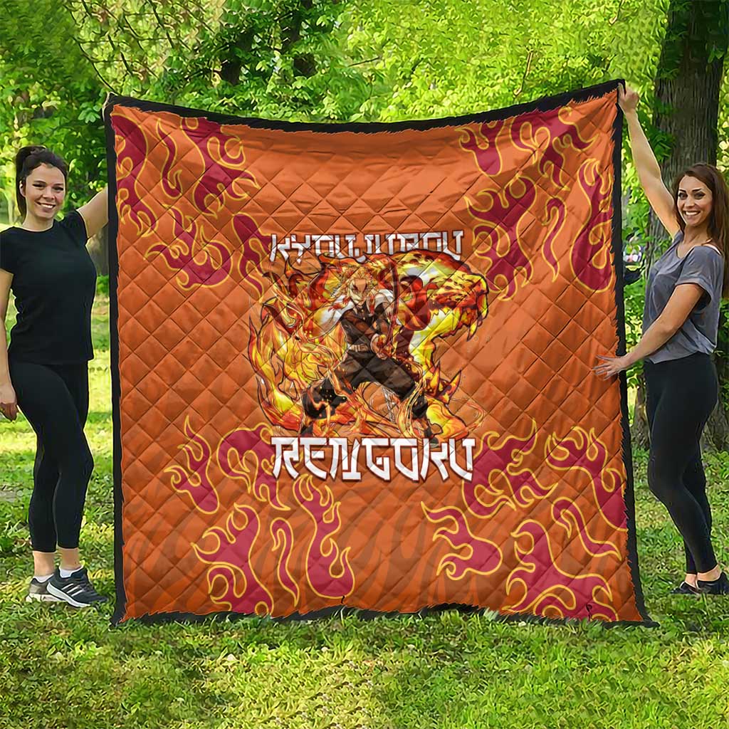 Rengoku Kyojuro Demon Slayer Quilt Inferno Anime Flame Crest Style