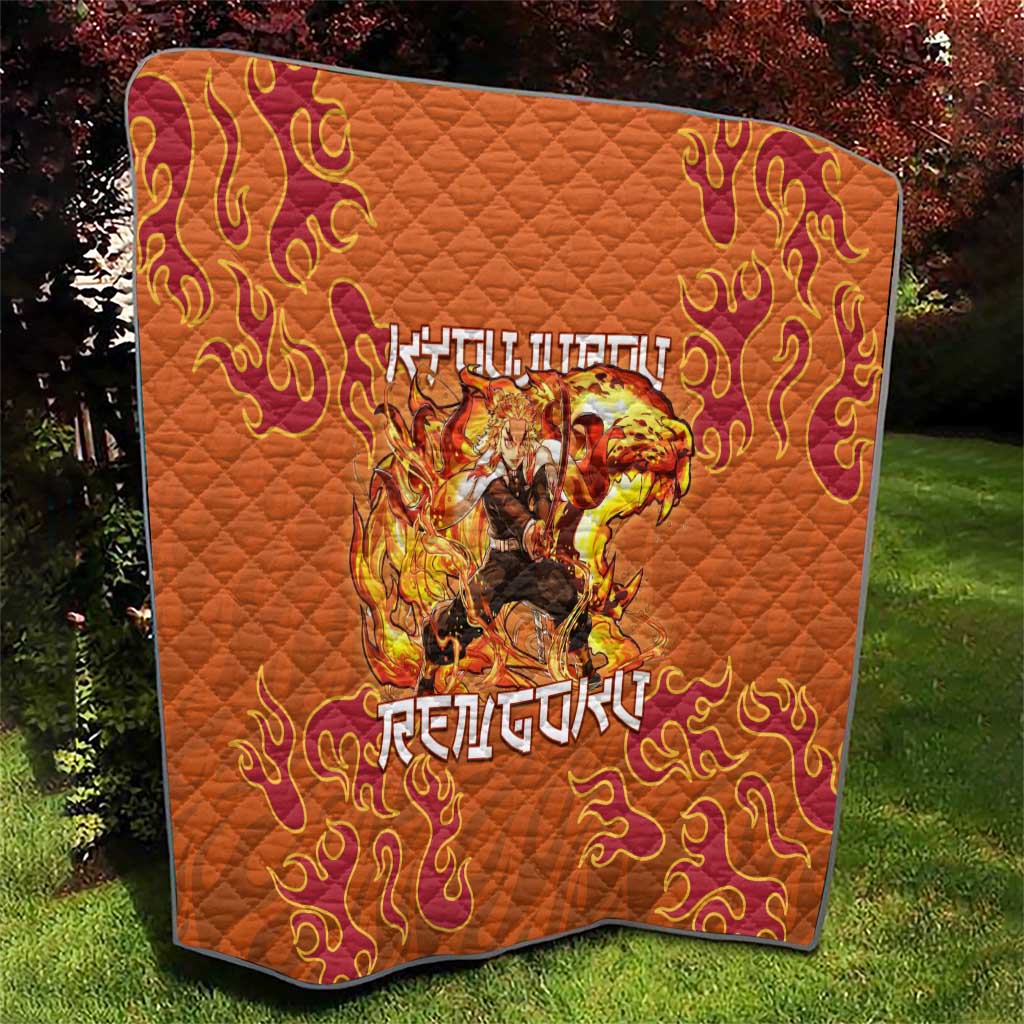 Rengoku Kyojuro Demon Slayer Quilt Inferno Anime Flame Crest Style