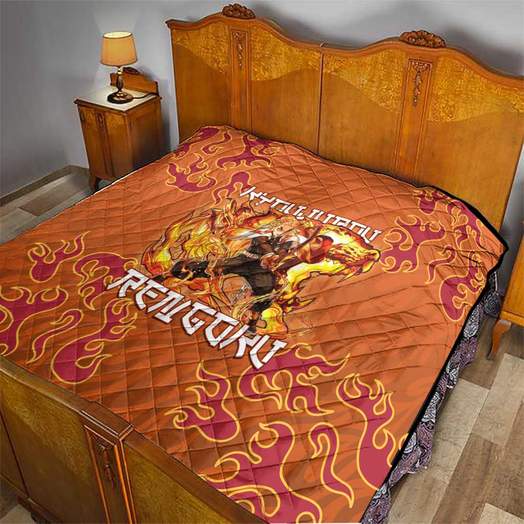 Rengoku Kyojuro Demon Slayer Quilt Inferno Anime Flame Crest Style