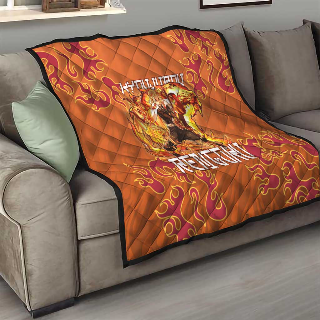 Rengoku Kyojuro Demon Slayer Quilt Inferno Anime Flame Crest Style