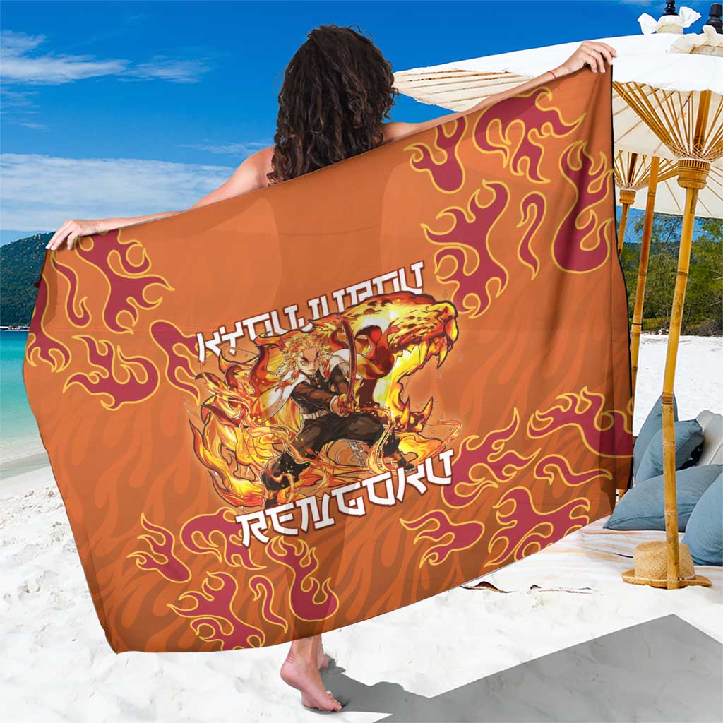 Rengoku Kyojuro Demon Slayer Sarong Inferno Anime Flame Crest Style