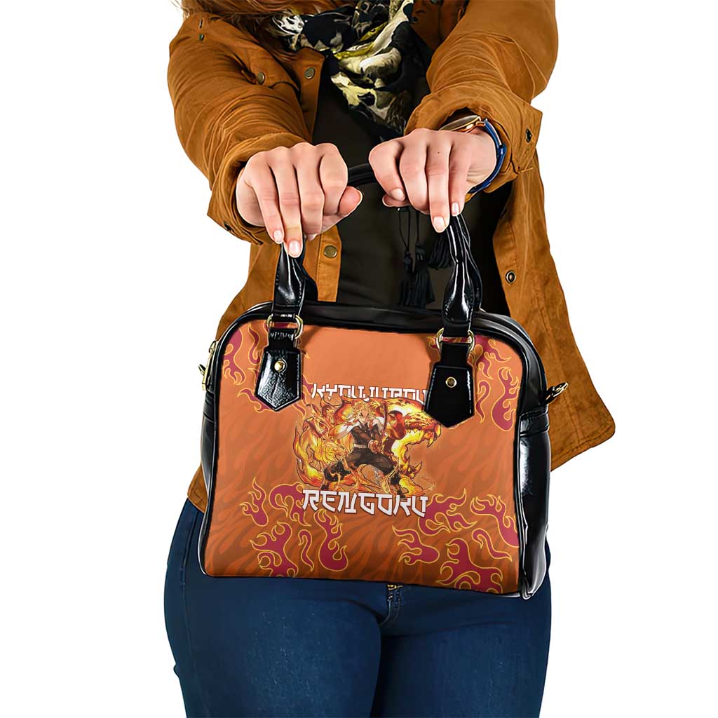 Rengoku Kyojuro Demon Slayer Shoulder Handbag Inferno Anime Flame Crest Style