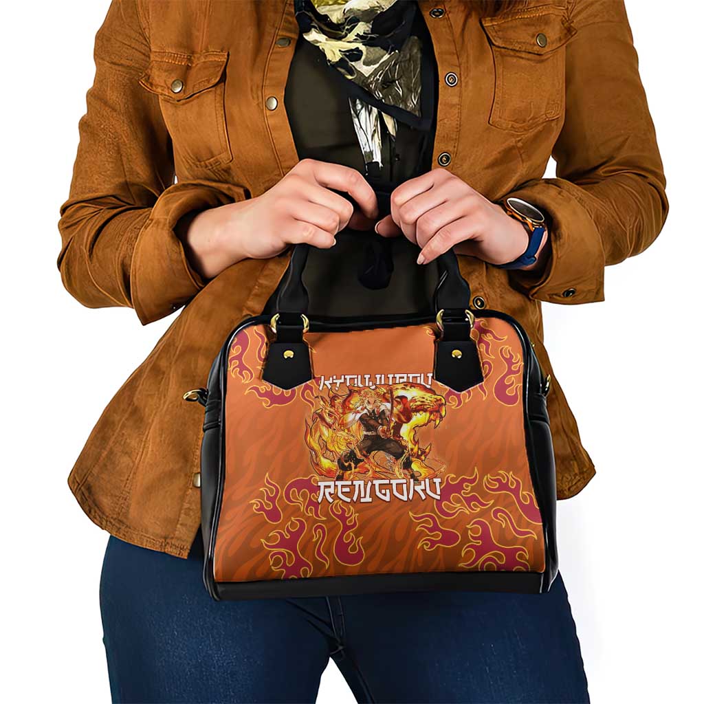 Rengoku Kyojuro Demon Slayer Shoulder Handbag Inferno Anime Flame Crest Style