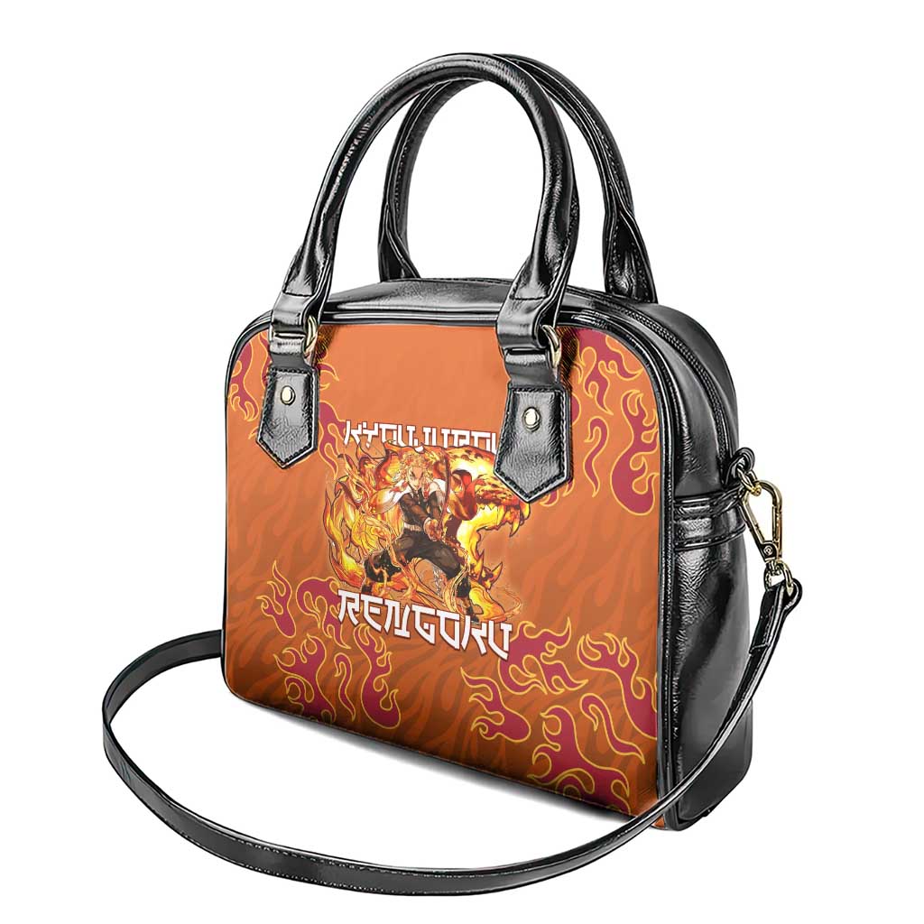 Rengoku Kyojuro Demon Slayer Shoulder Handbag Inferno Anime Flame Crest Style