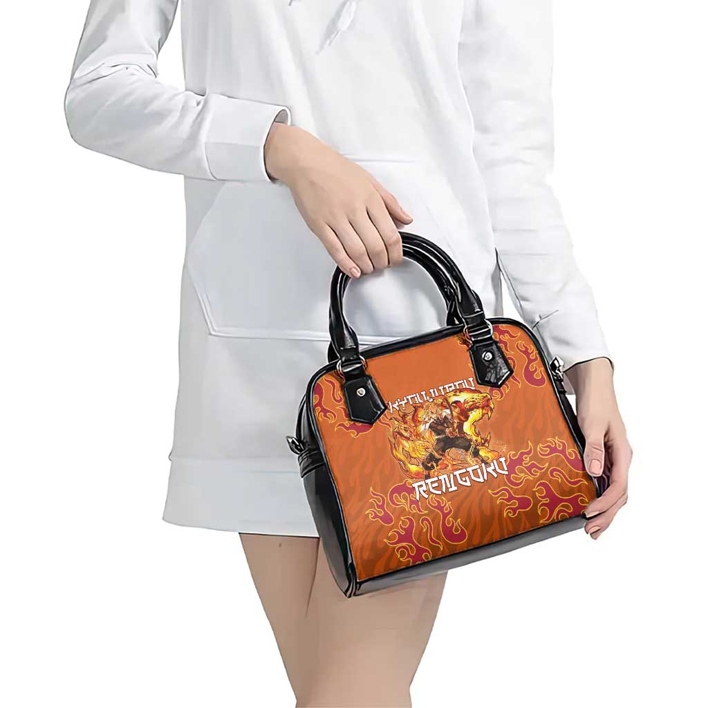 Rengoku Kyojuro Demon Slayer Shoulder Handbag Inferno Anime Flame Crest Style