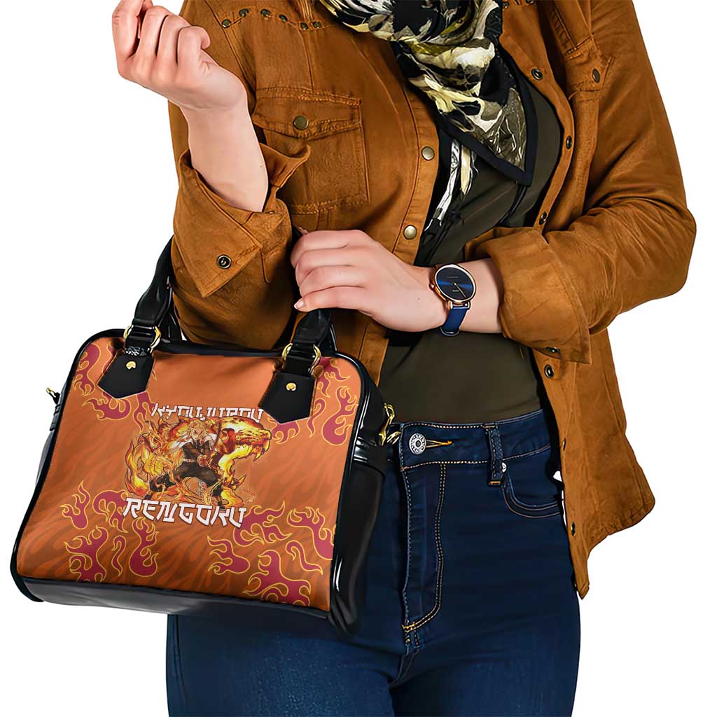Rengoku Kyojuro Demon Slayer Shoulder Handbag Inferno Anime Flame Crest Style