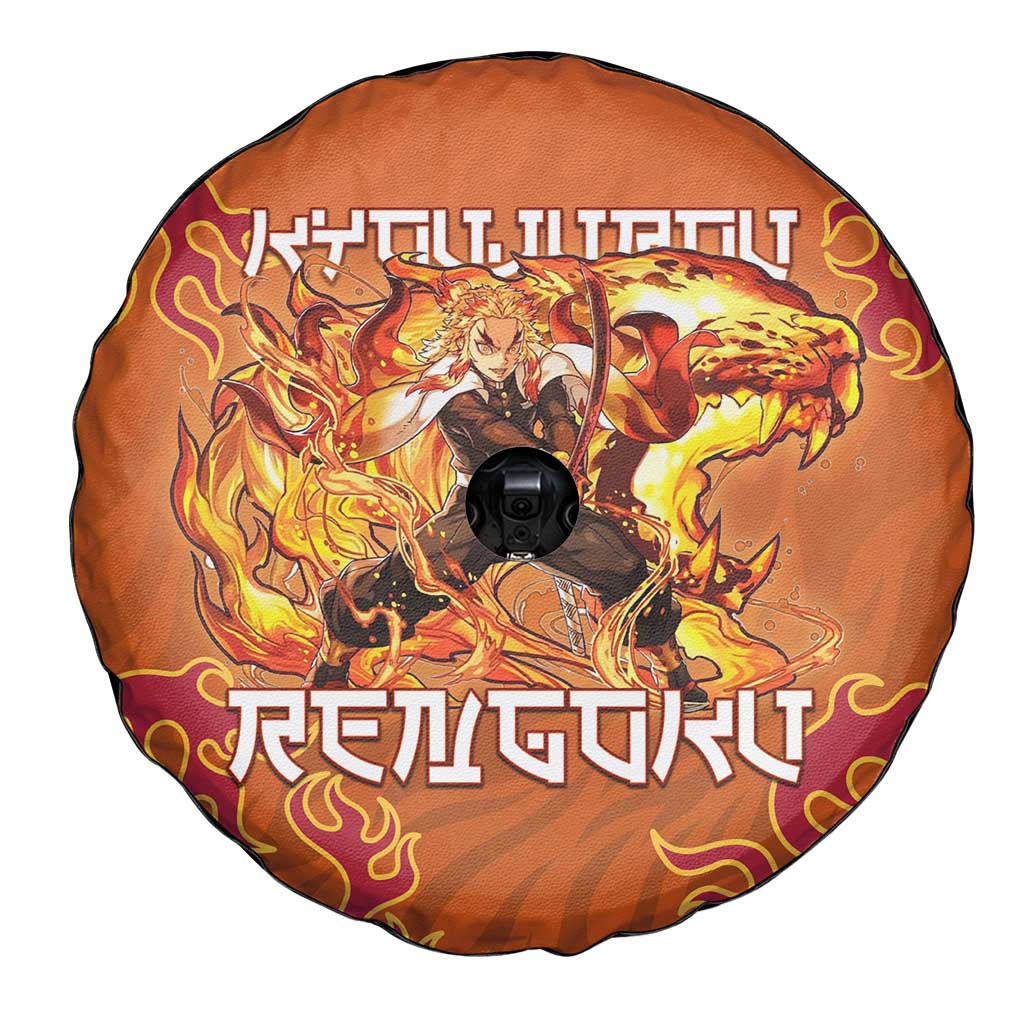 Rengoku Kyojuro Demon Slayer Spare Tire Cover Inferno Anime Flame Crest Style
