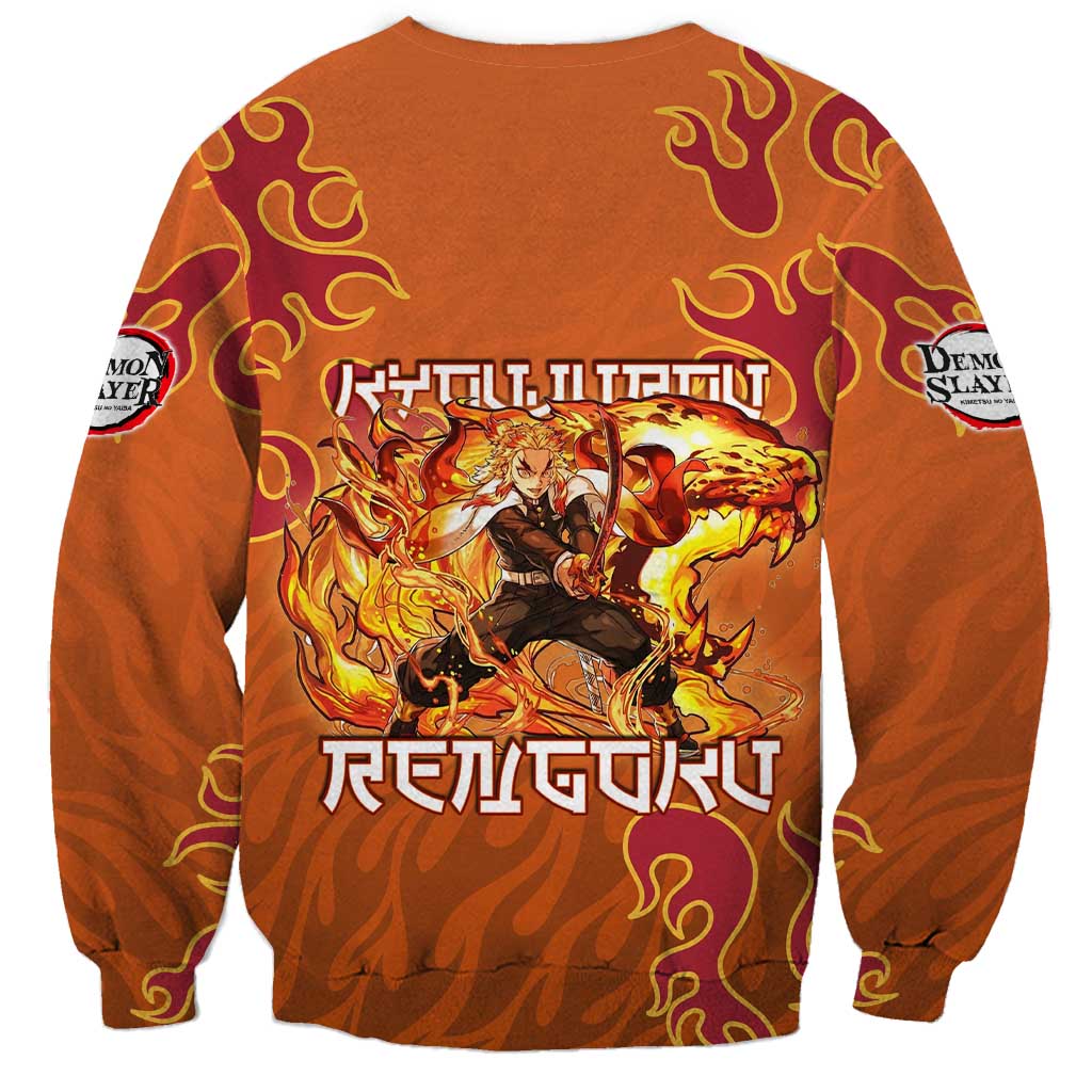 Rengoku Kyojuro Demon Slayer Sweatshirt Inferno Anime Flame Crest Style