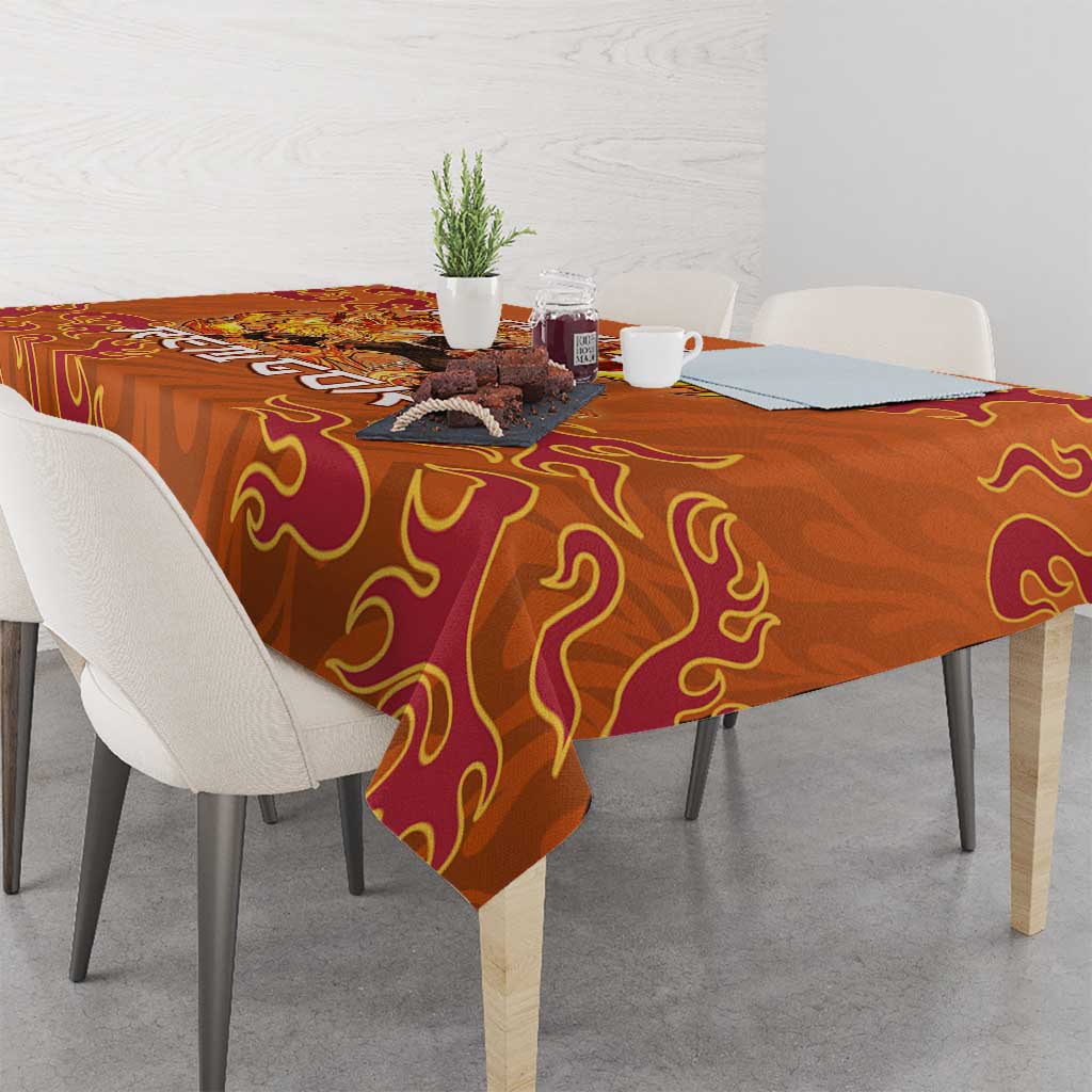 Rengoku Kyojuro Demon Slayer Tablecloth Inferno Anime Flame Crest Style