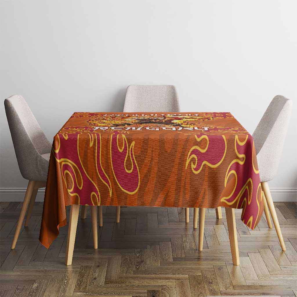 Rengoku Kyojuro Demon Slayer Tablecloth Inferno Anime Flame Crest Style