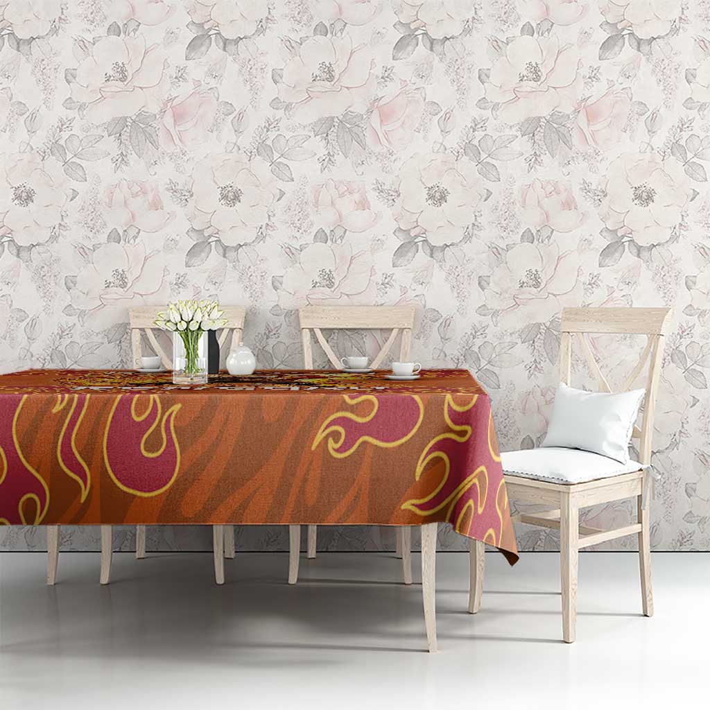Rengoku Kyojuro Demon Slayer Tablecloth Inferno Anime Flame Crest Style
