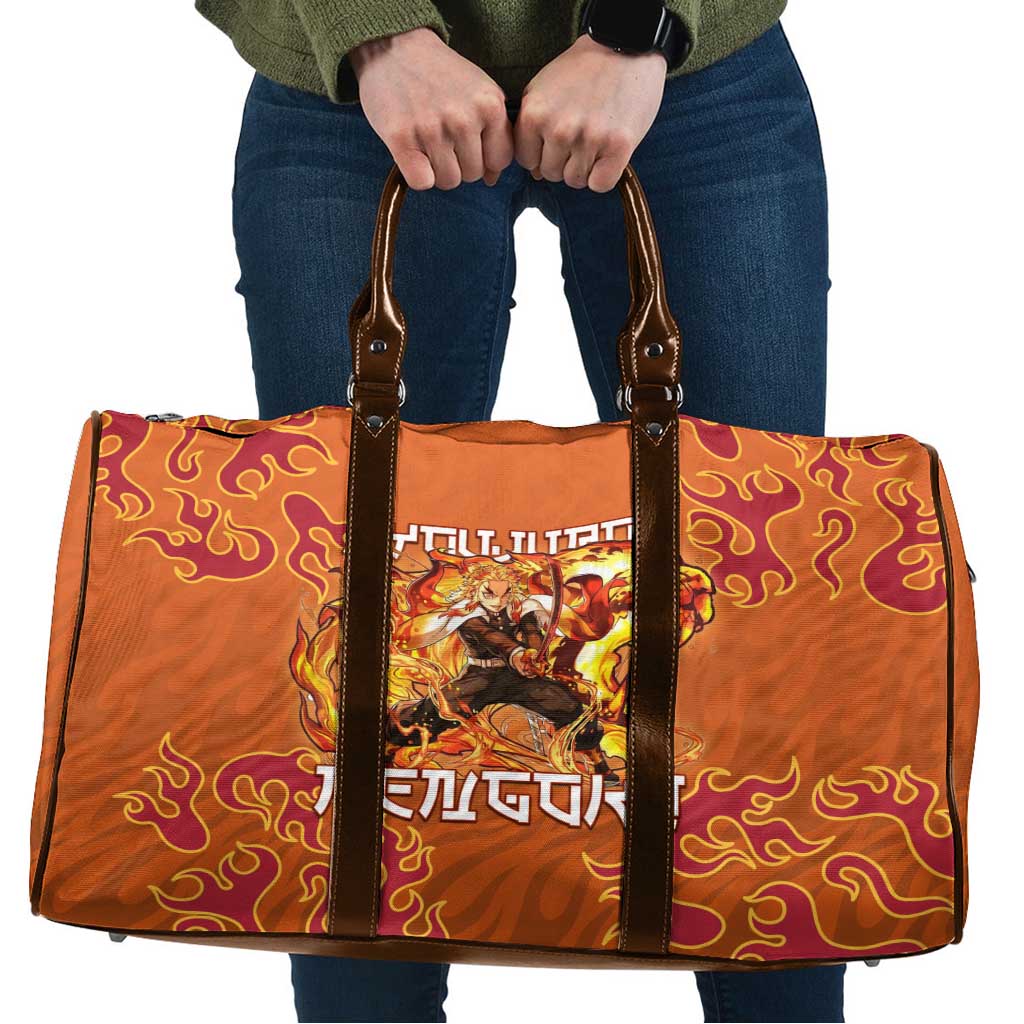 Rengoku Kyojuro Demon Slayer Travel Bag Inferno Anime Flame Crest Style