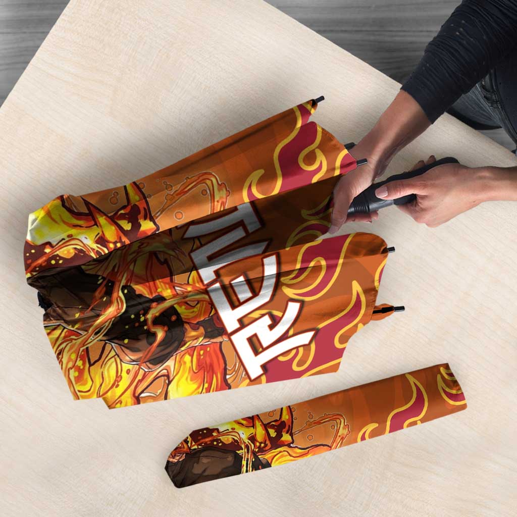 Rengoku Kyojuro Demon Slayer Umbrella Inferno Anime Flame Crest Style